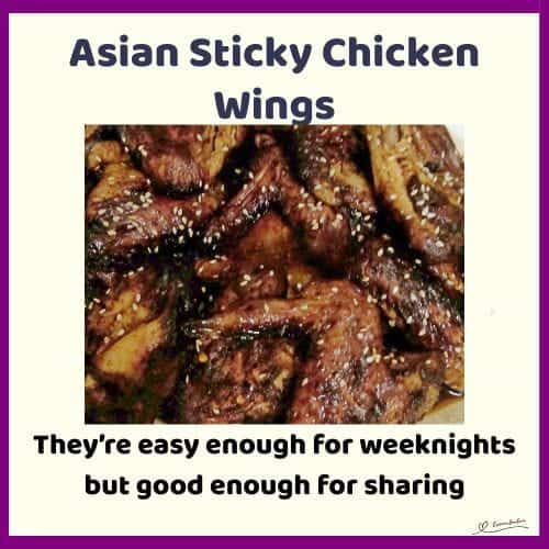 An image of a plate filled with Asian Sticky Chicken Wings sprinkled with sesame seed