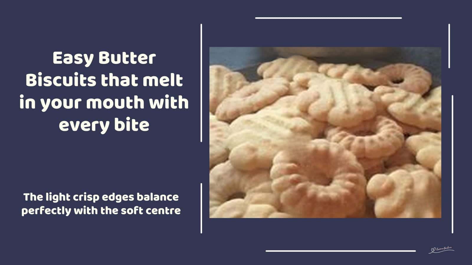 An image of a batch of Easy Butter Biscuits next to a fancy teapot