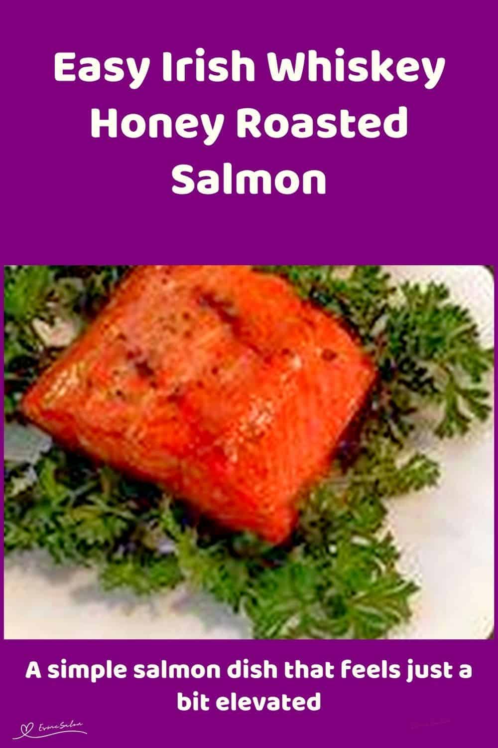 An image of a single portion of Irish Whiskey Honey Roasted Salmon