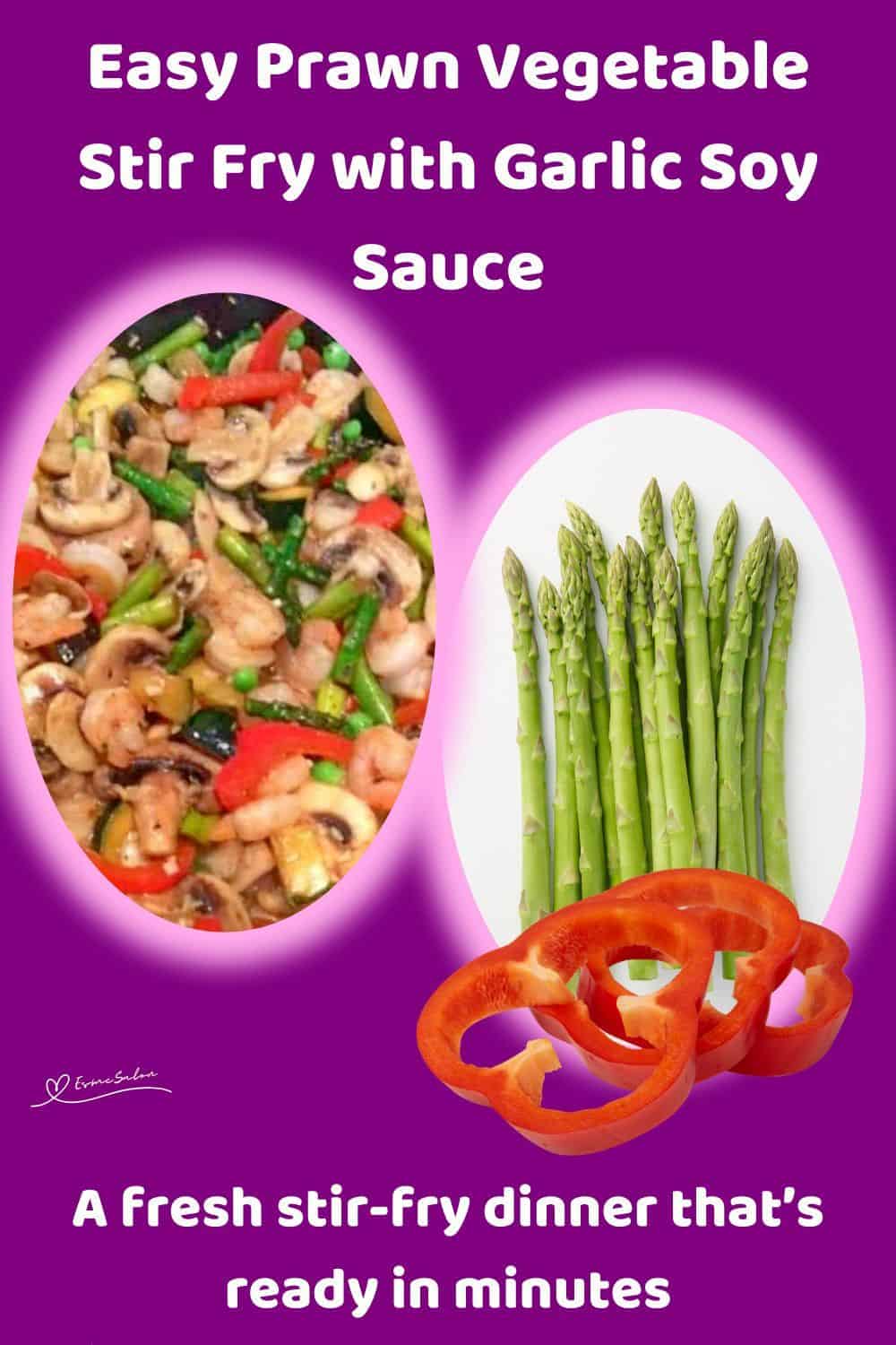 An image of a skillet with Prawn Vegetable Stir Fry