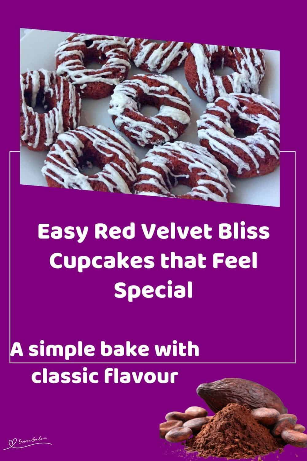 An image of Red Velvet Bliss Cupcakes with butter frosting