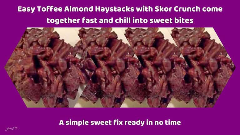 An image of a Toffee Almond Haystacks with Skor bits