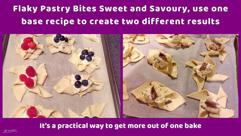 An image of Flaky Pastry Bites Sweet and Savoury in the making