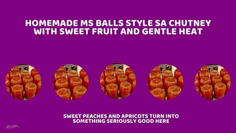 An image of canned Ms Balls Style SA Chutney