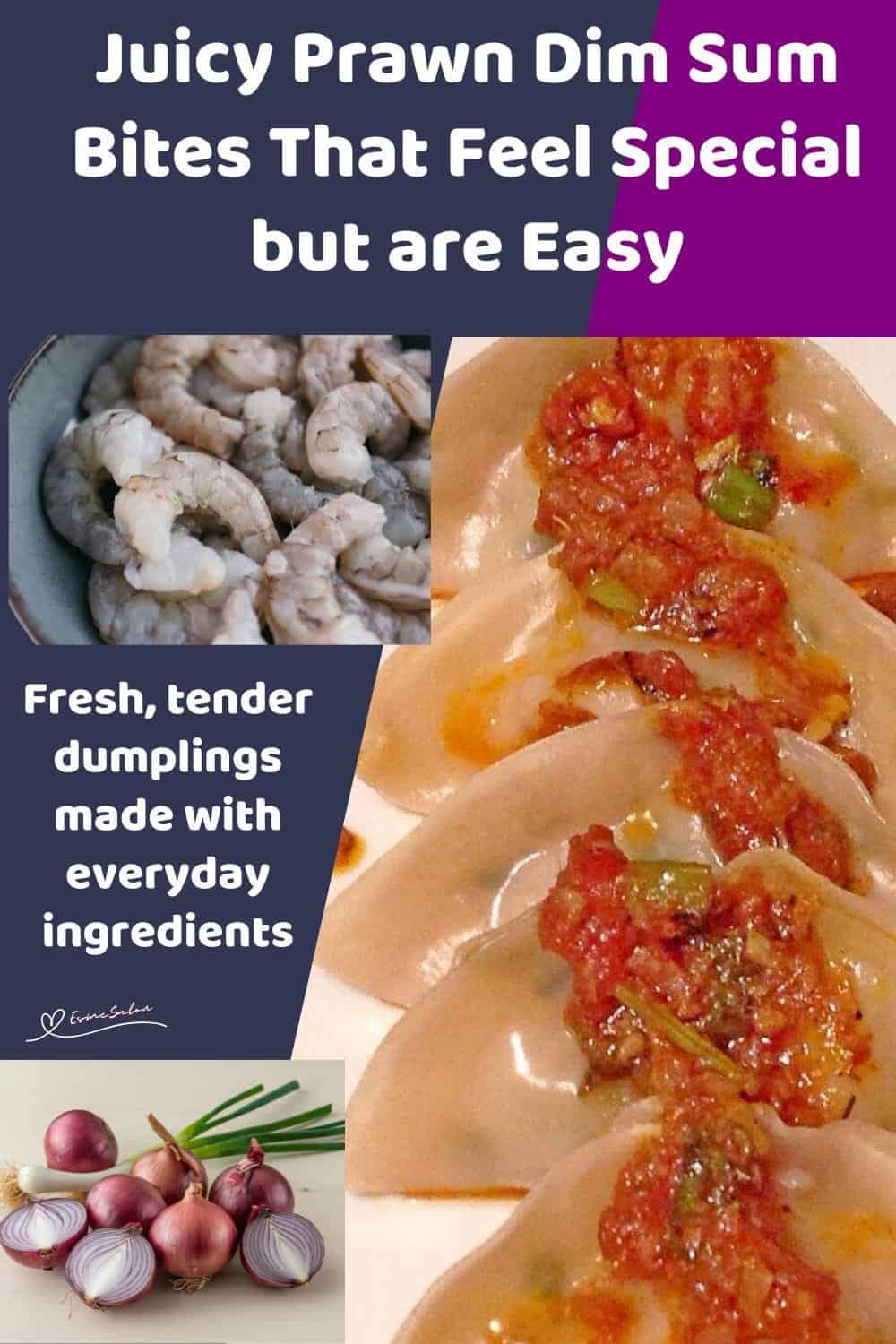 An image of Prawn Dim Sum in the making and served