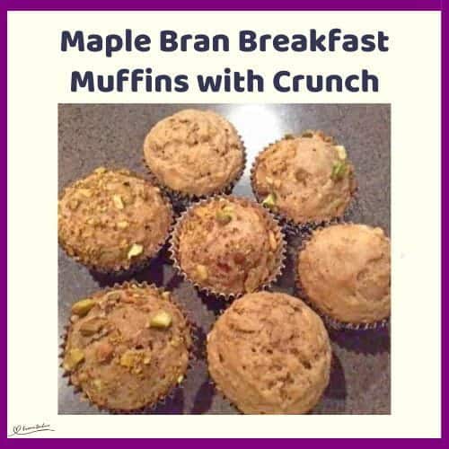 An image of Maple Bran Breakfast Muffins with weetabix for crunch and topped with pistachios