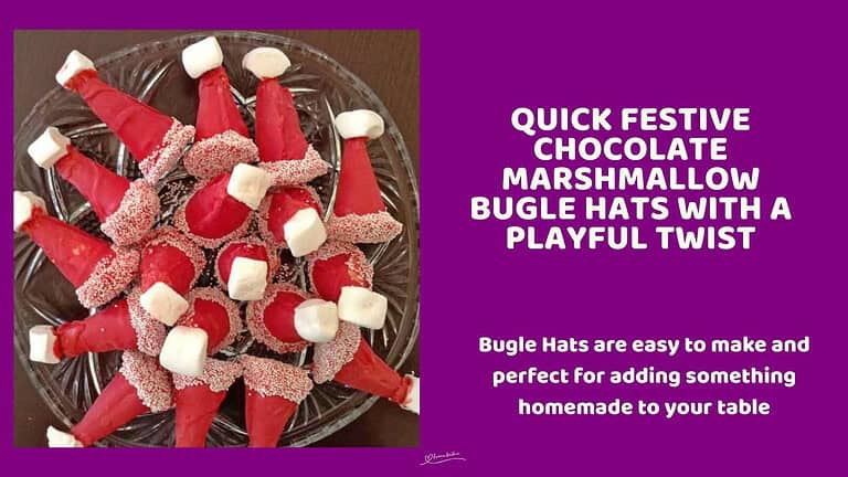 An image of Festive Chocolate Marshmallow Bugle Hats