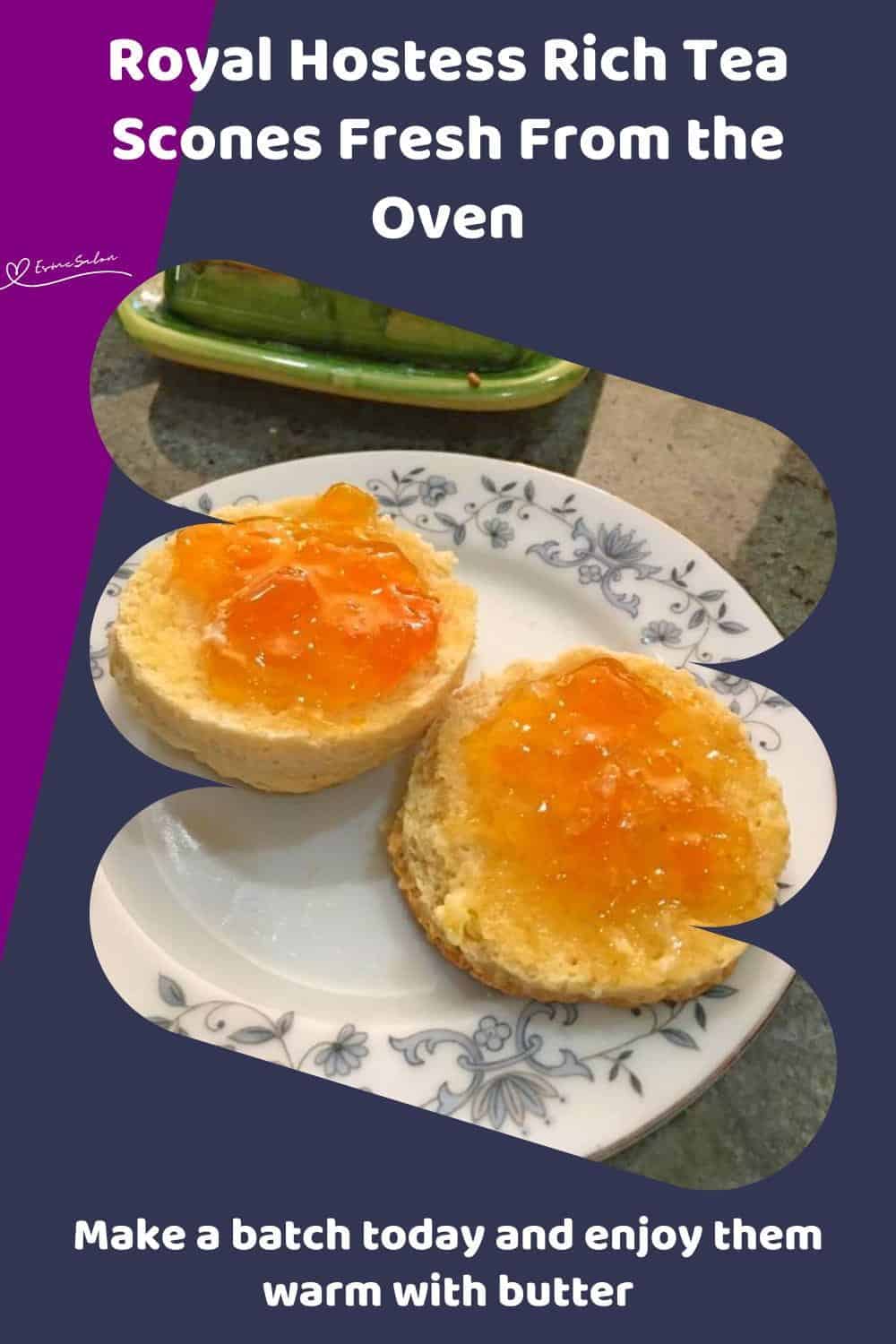 An image of Royal Hostess Rich Tea Scones topped with jam