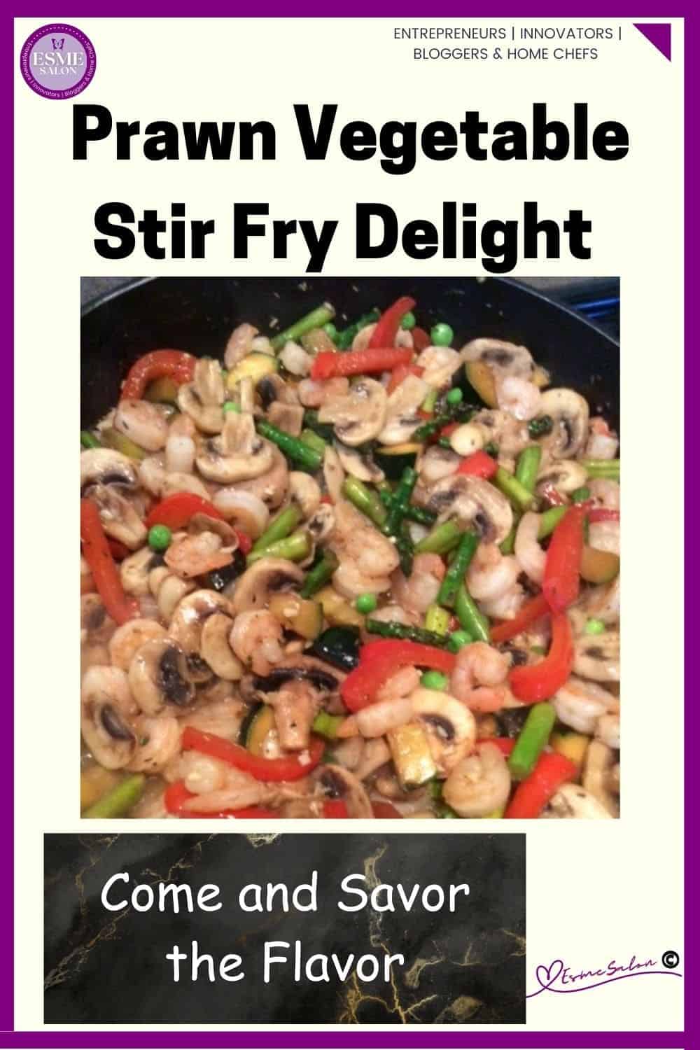 an image of a wok filled with Prawn Veggie Stir Fry