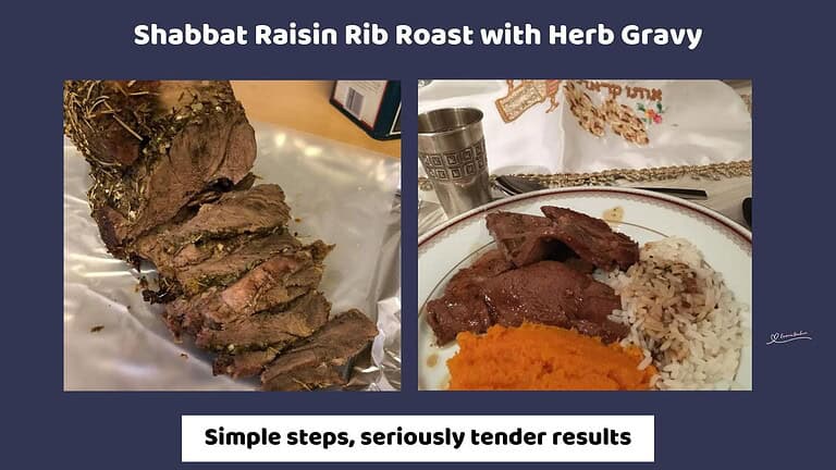 An image of Raisin Rib Roast served with butternut and rice
