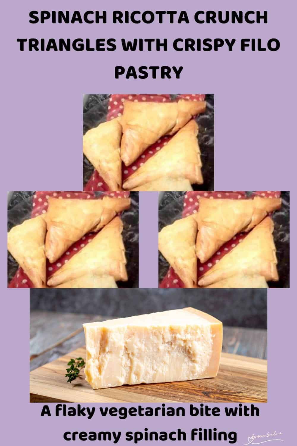 An image of Spinach Ricotta Crunch Triangles