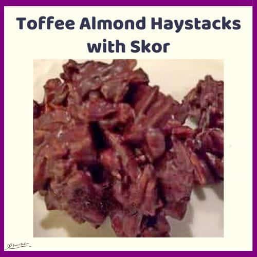 An image of a Toffee Almond Haystacks with Skor bits