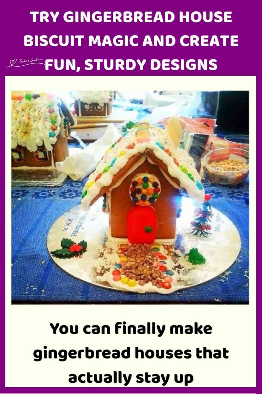 an image of Gingerbread House Biscuit Magic for Christmas Table