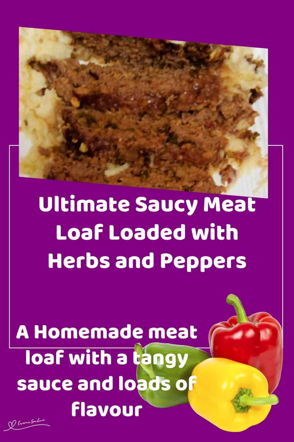 An image of a Saucy Meat Loaf with Worcestershire sauce and tomato sauce topping