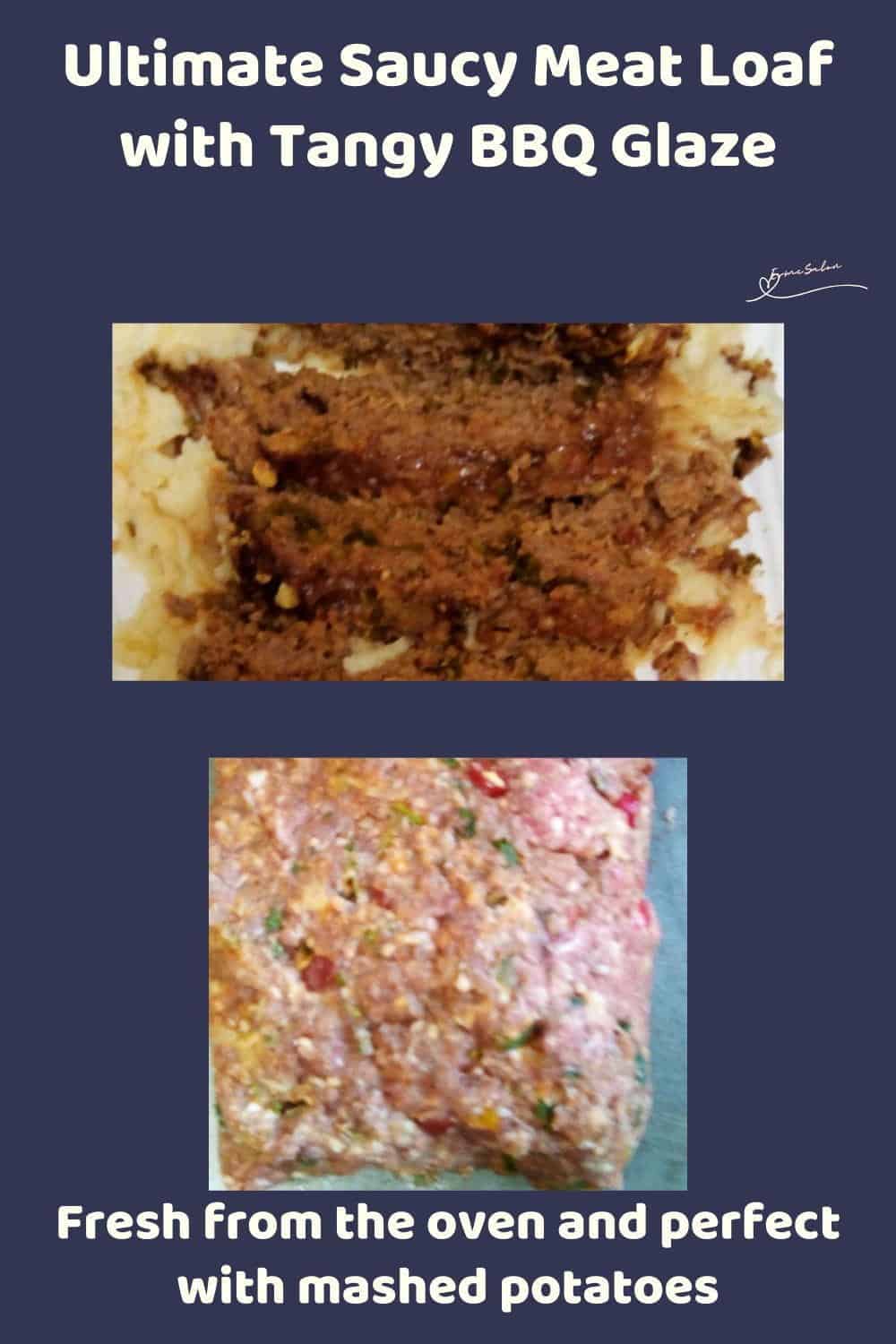 An image of a Saucy Meat Loaf with Worcestershire sauce and tomato sauce topping