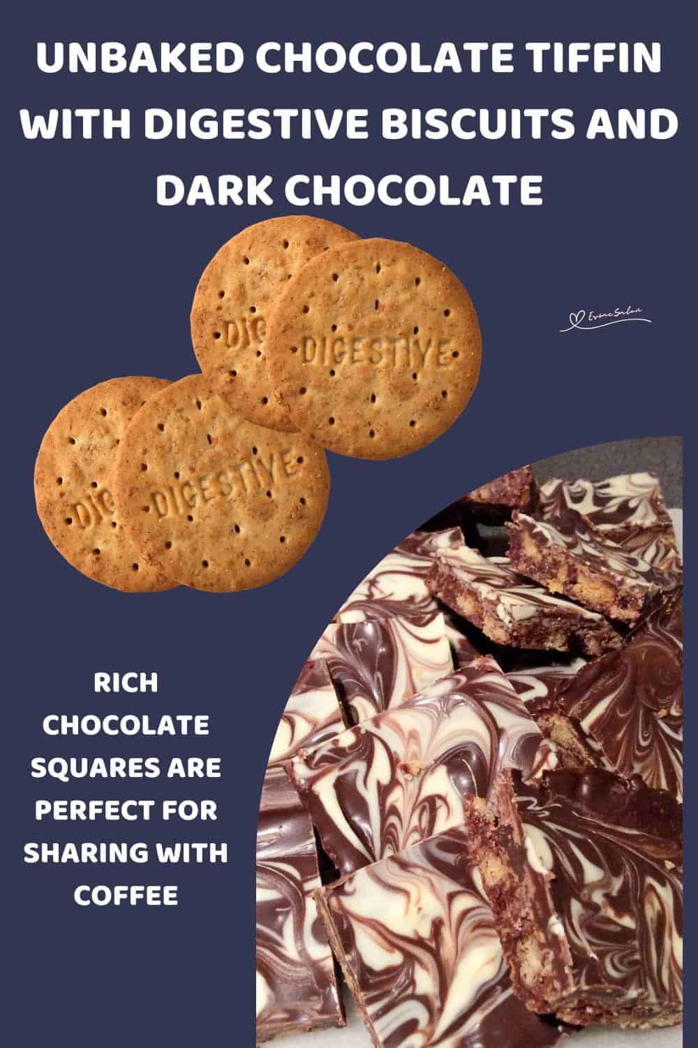 An image of a tray with Unbaked Chocolate Tiffin cubes