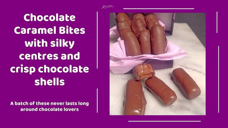 An image of Caramel fingers dipped in chocolate