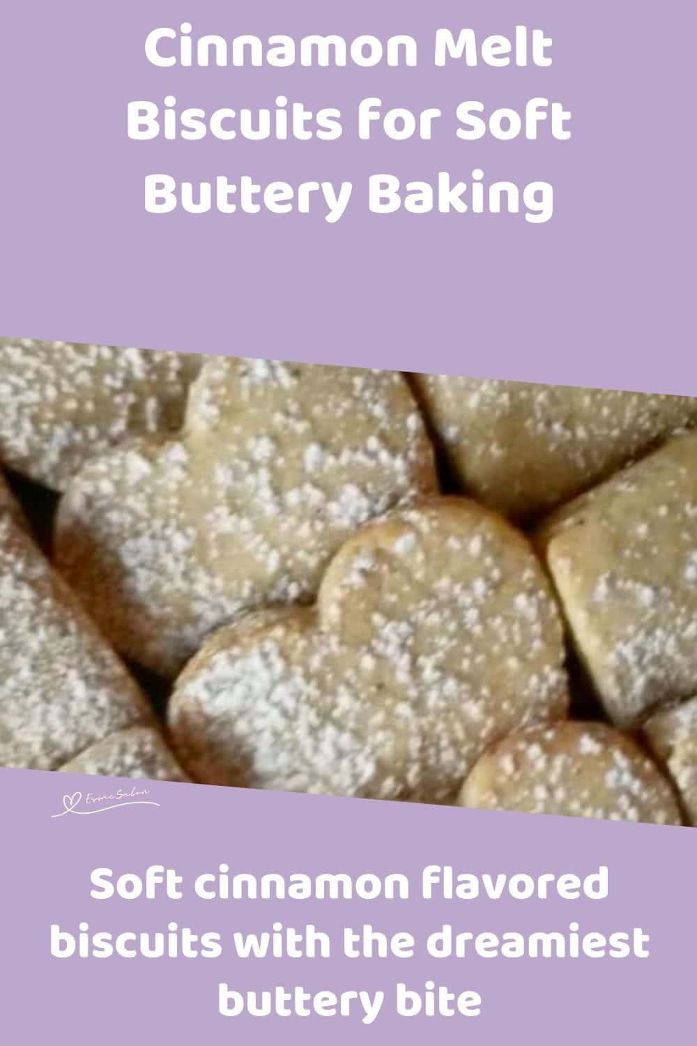 An image of Cinnamon Melt Biscuits with a dusting of icing sugar