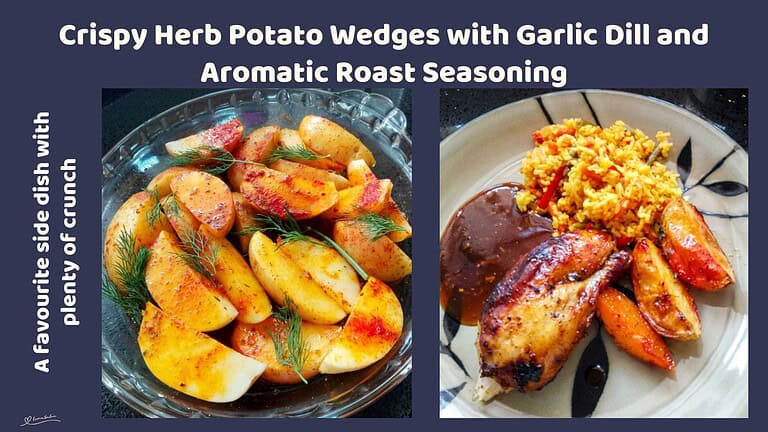 An image of Potato Wedges, Crispy shells, and soft inside infused with Herbs