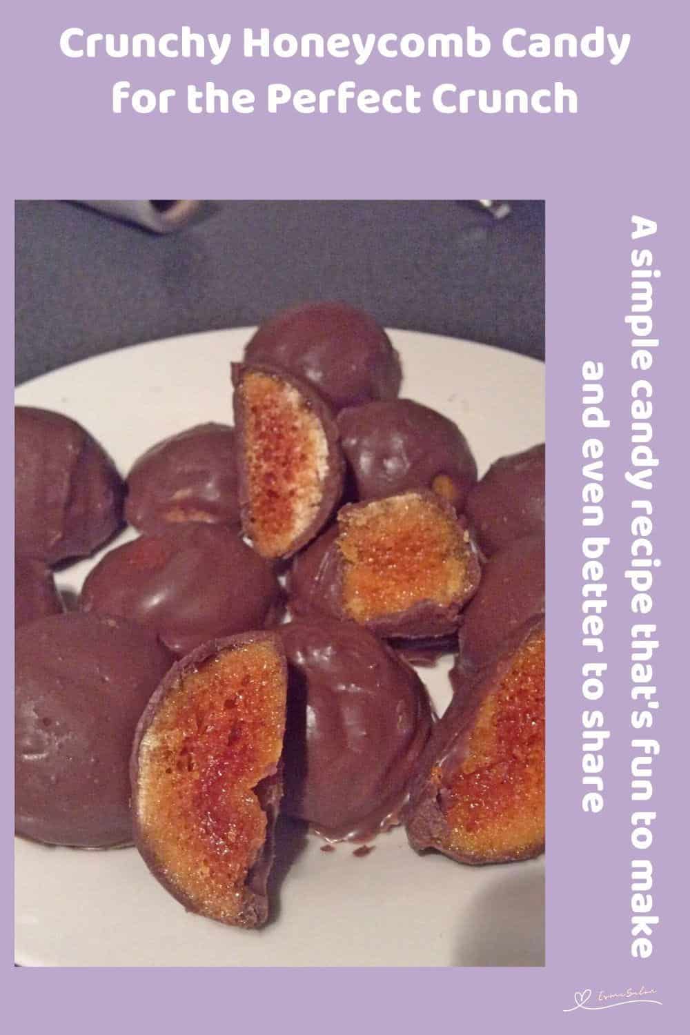 An image of Crunchy Honeycomb Candy covered in Chocolate