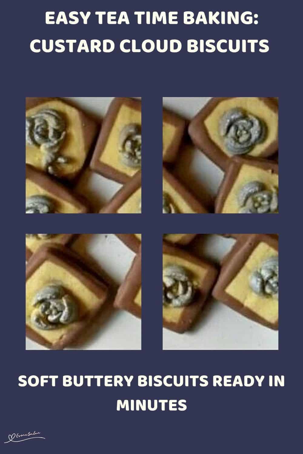 An image of various shapes of Custard Cloud Biscuits