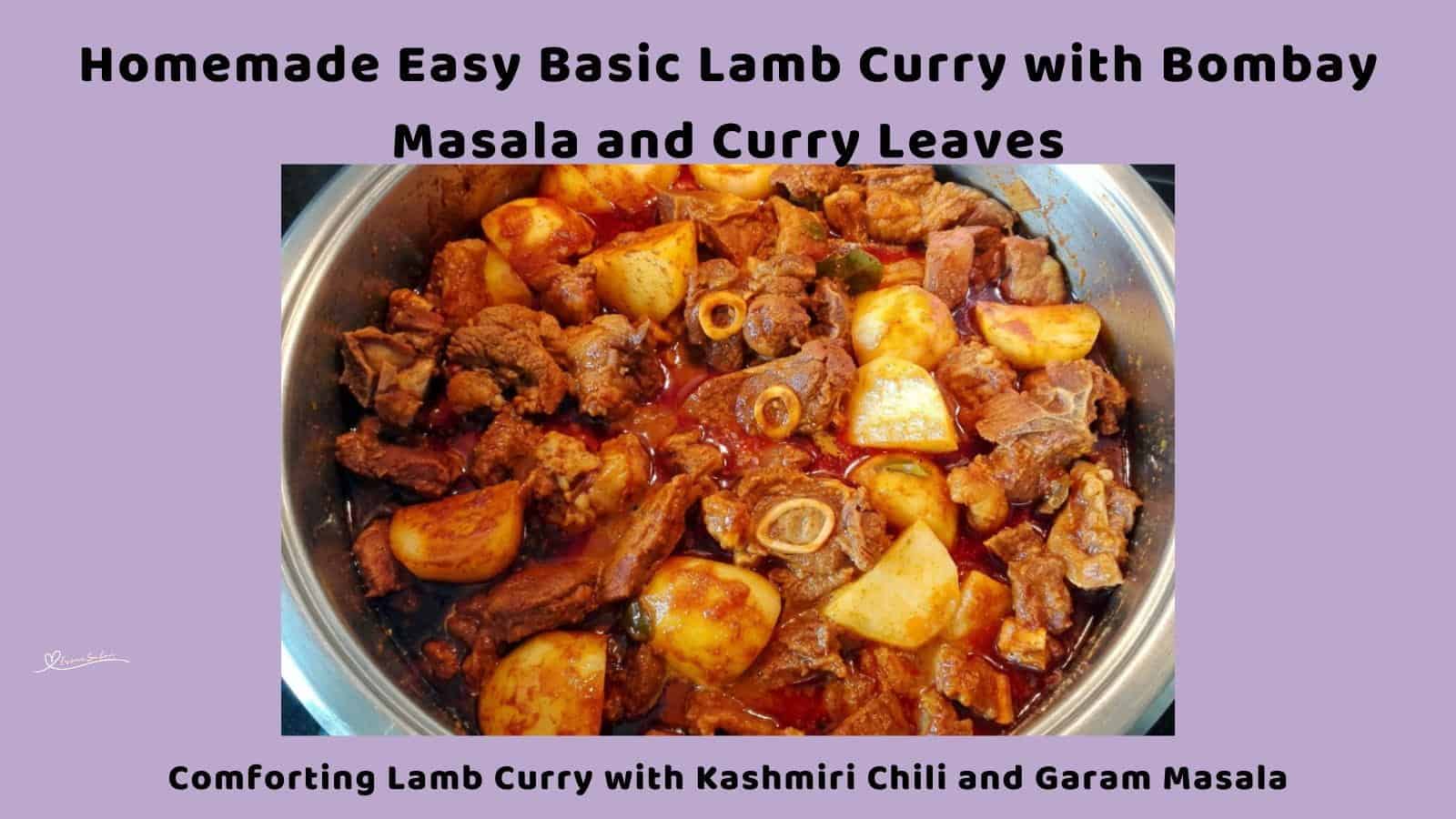 An image of A Lamb Curry with potato in a stainless pot