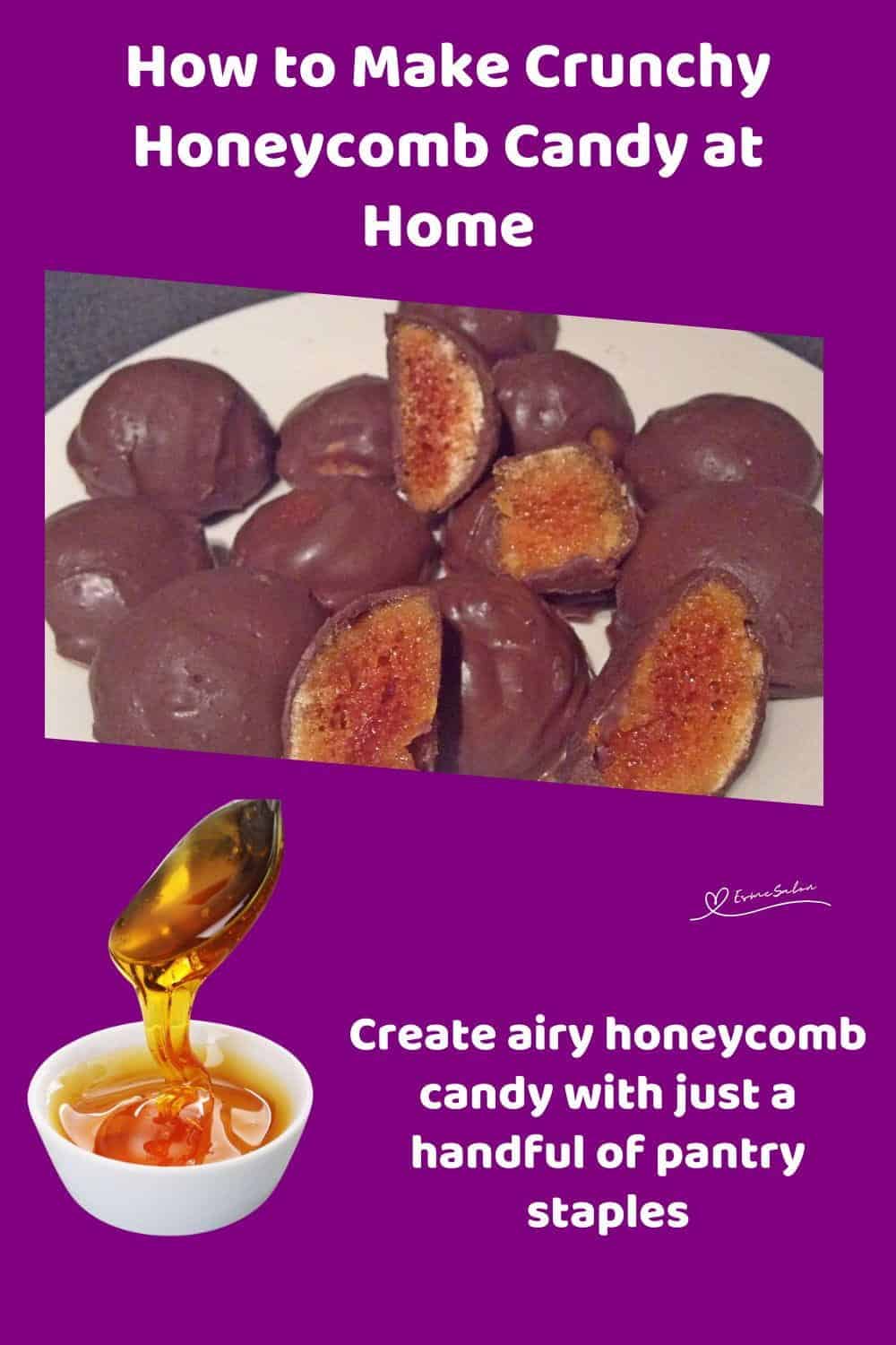 An image of Crunchy Honeycomb Candy covered in Chocolate