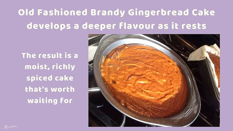 An image of an Old Fashioned Brandy Gingerbread Cake ready to be baked