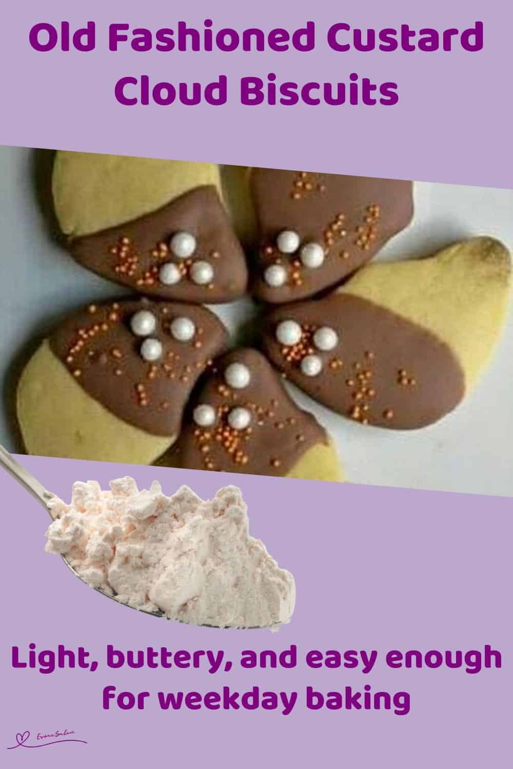 An image of various shapes of Custard Cloud Biscuits
