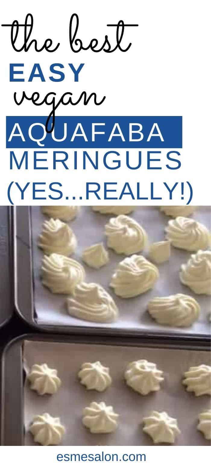 Aquafaba Vegan Meringues on baking trays