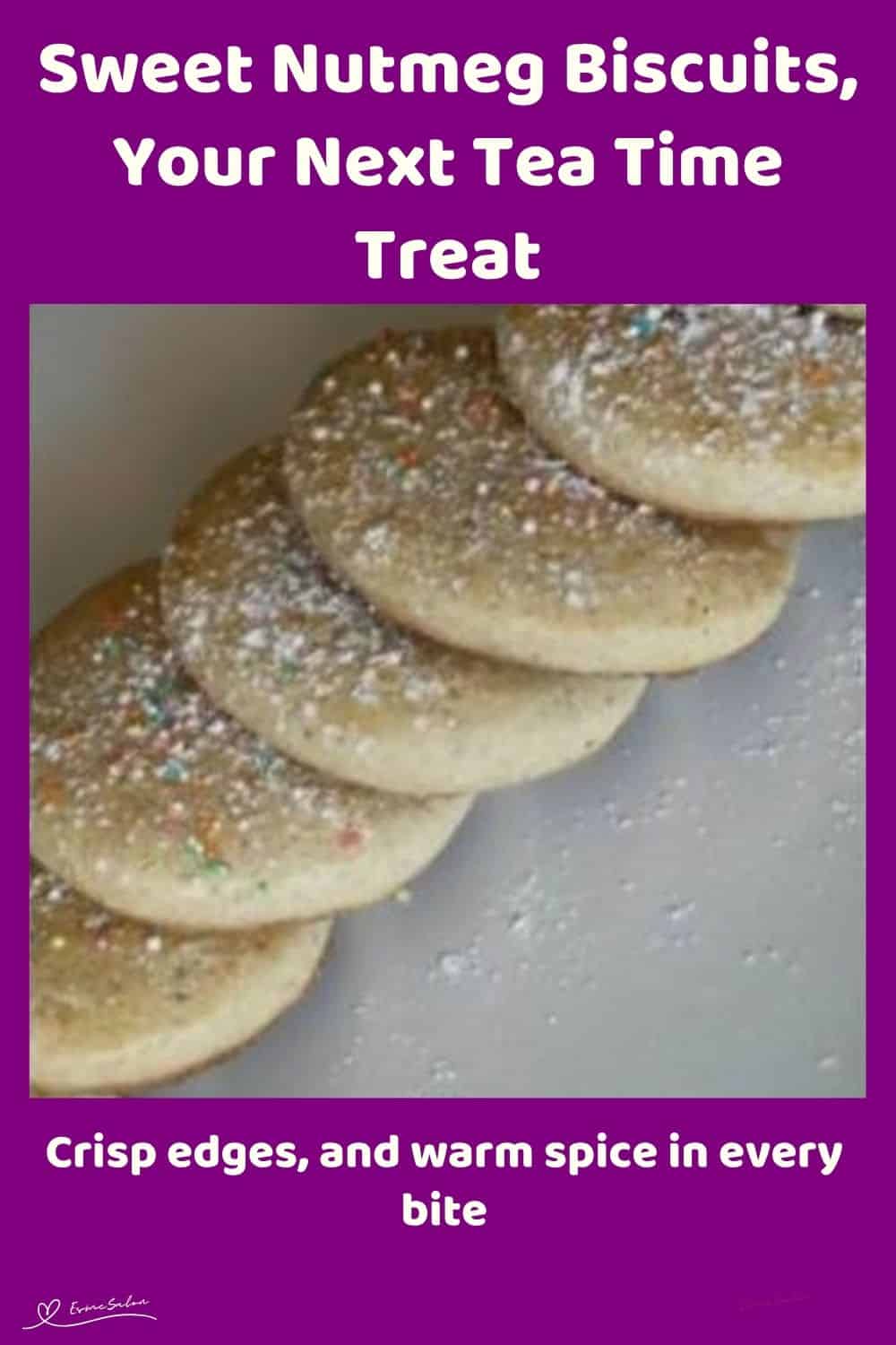 An image of Sweet Nutmeg Biscuits with a sugar dusting
