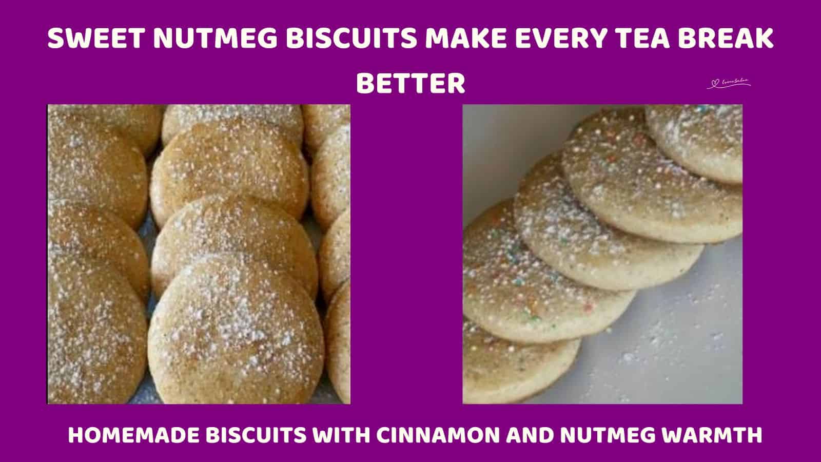 An image of Sweet Nutmeg Biscuits with a sugar dusting