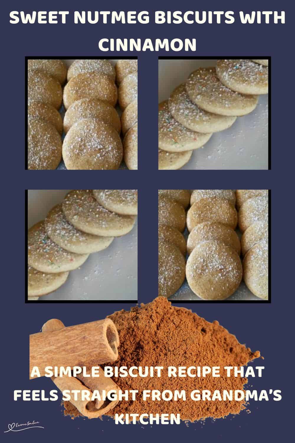 An image of Sweet Nutmeg Biscuits with a sugar dusting