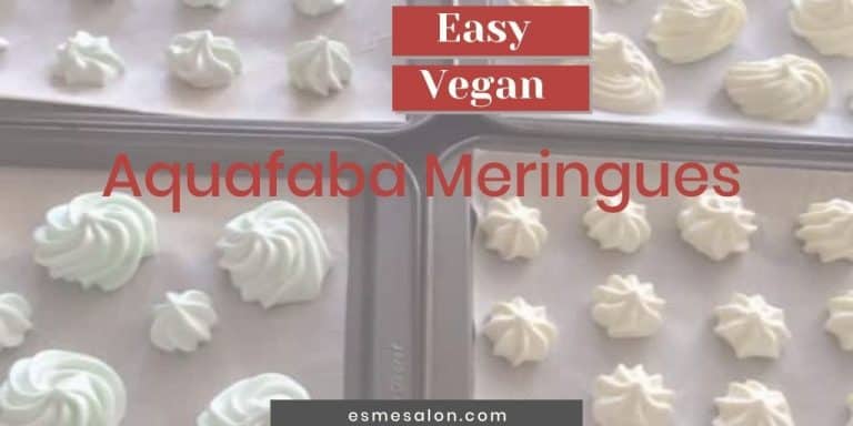 Aquafaba Vegan Meringues on baking trays