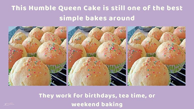 An image of Humble Queen Cupcakes with sprinkles in green cupcake paper holders