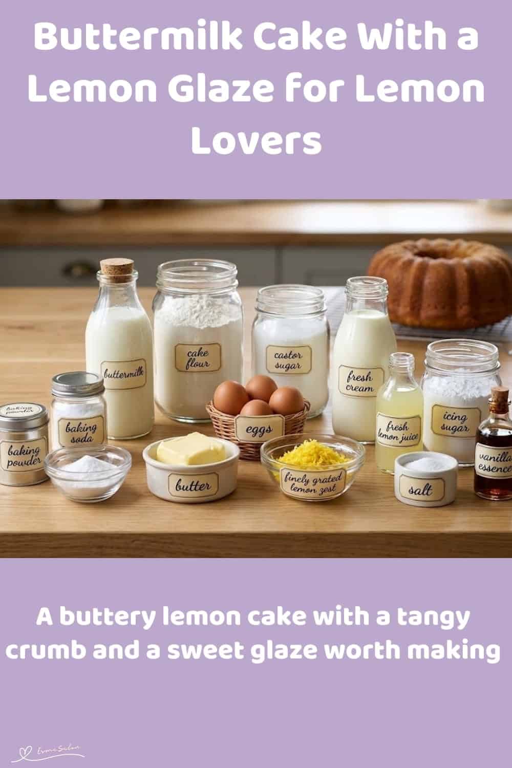 An image of a Bundt Buttermilk Cake With a Lemon Glaze and grated sprinkled lemon