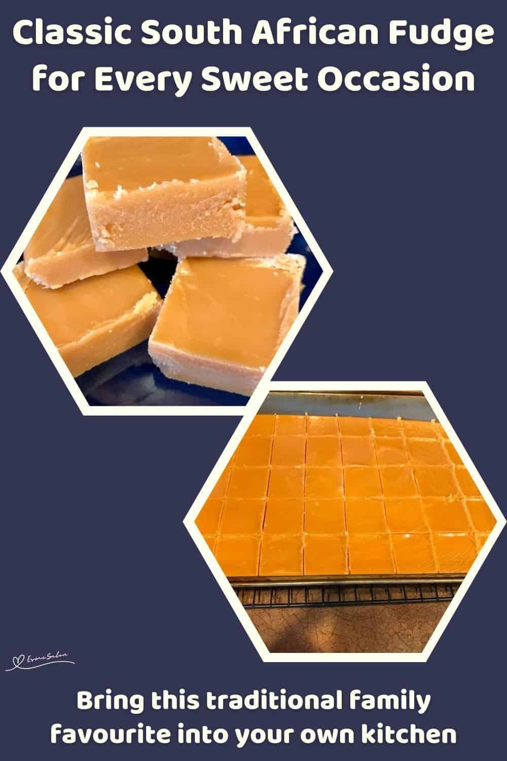 An image of a pan and blocks of South African Fudge