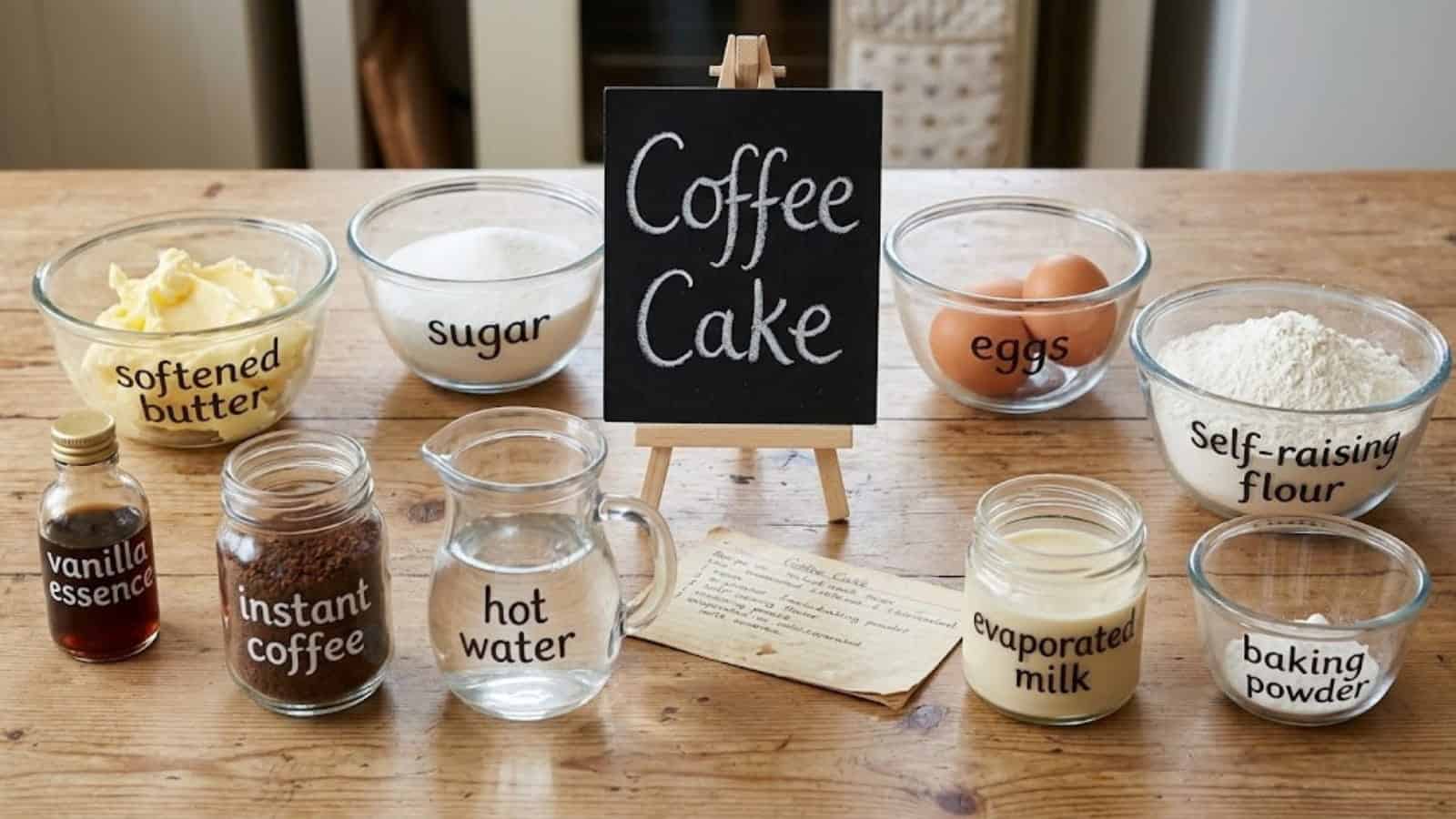Coffee Cake ingredients