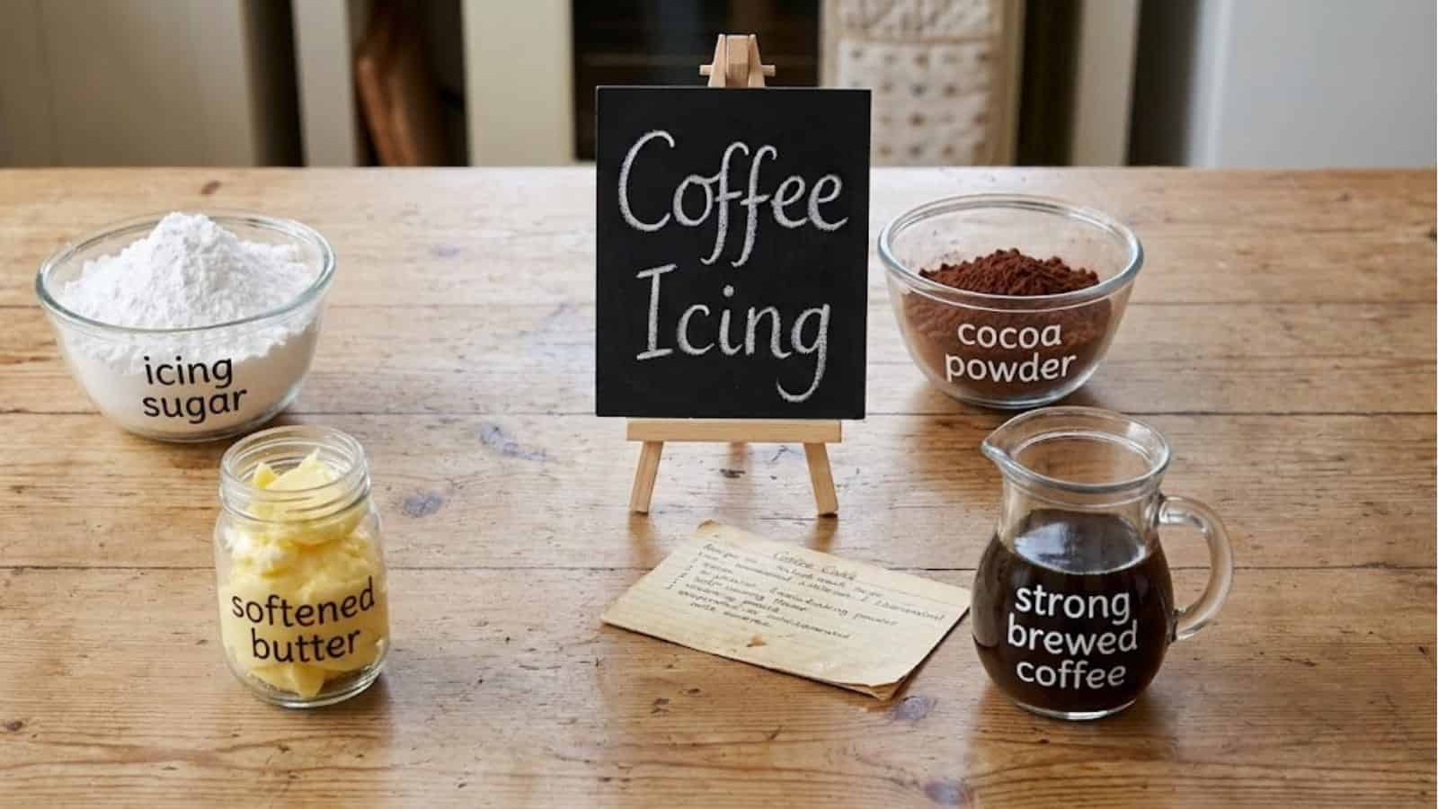 Coffee Icing ingredients