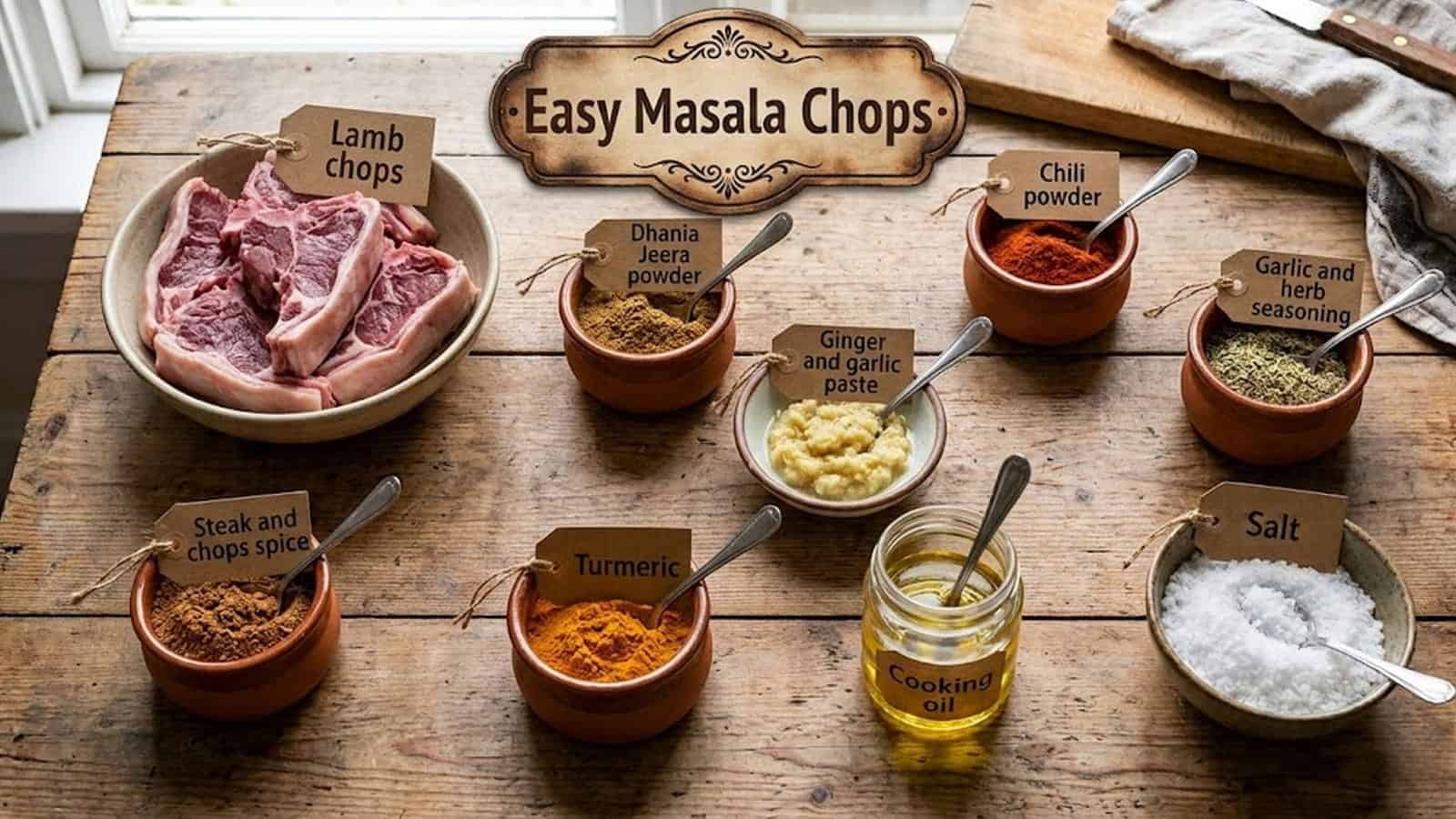 Easy Masala Chops Ingredients