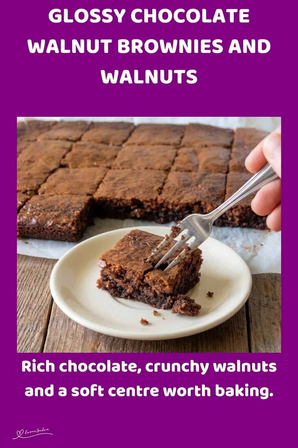 An image of a tray of Chocolate Walnut Brownies