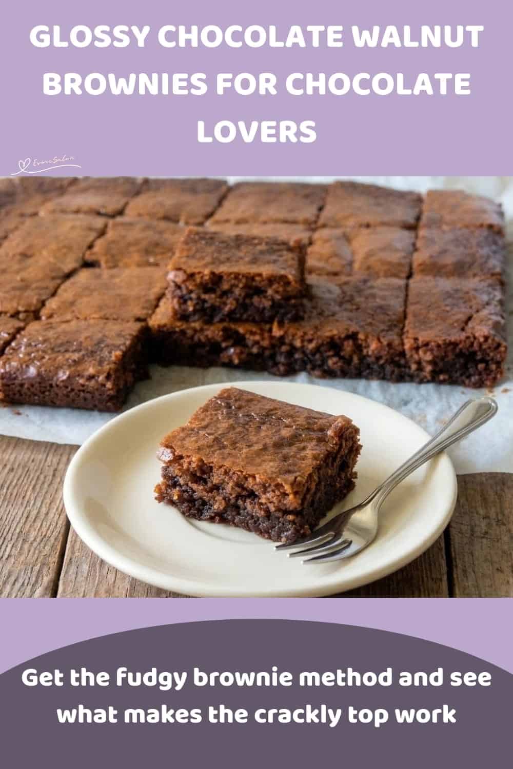 An image of a tray of Chocolate Walnut Brownies