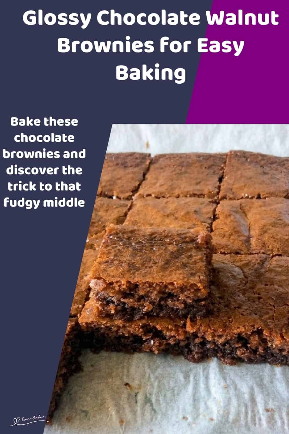 An image of a tray of Chocolate Walnut Brownies