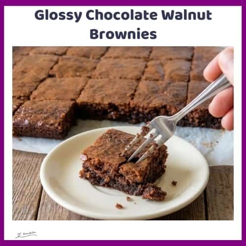 An image of a tray of Chocolate Walnut Brownies