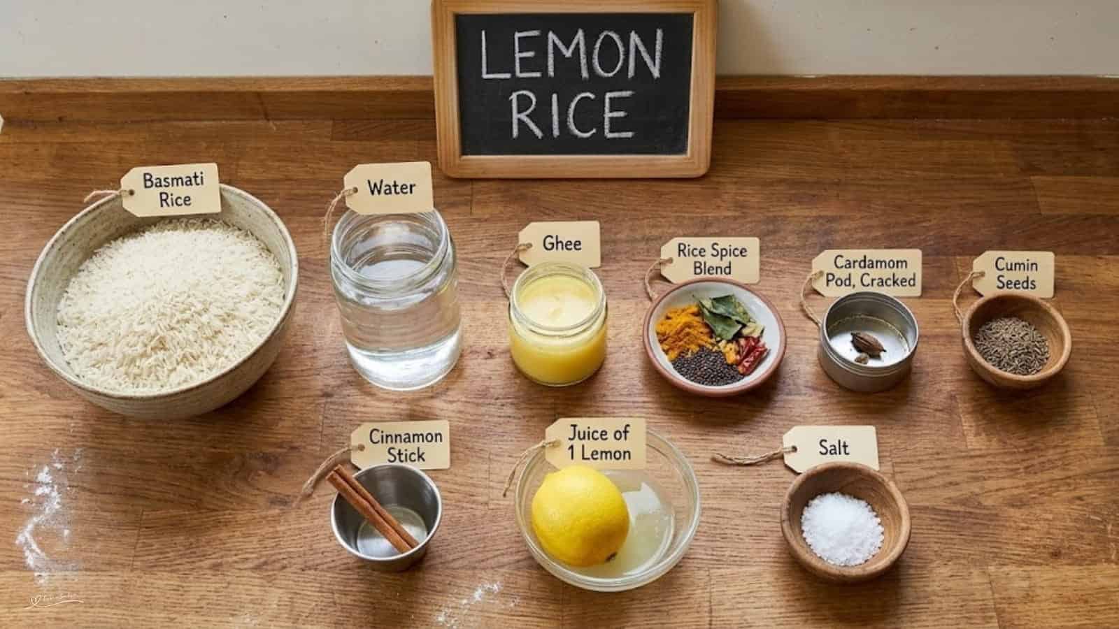 Lemon Rice ingredients