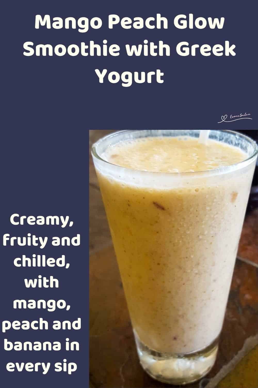 An image of a Banana, Peach, Mango, Apple Breakfast Smoothie