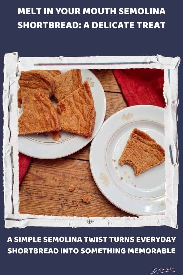 An image of a plate of Semolina Shortbread