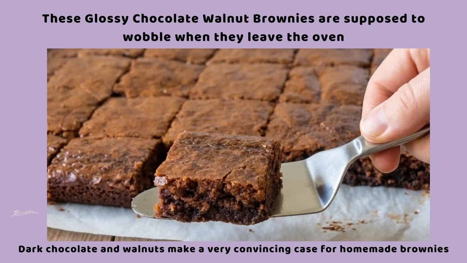 An image of a tray of Chocolate Walnut Brownies