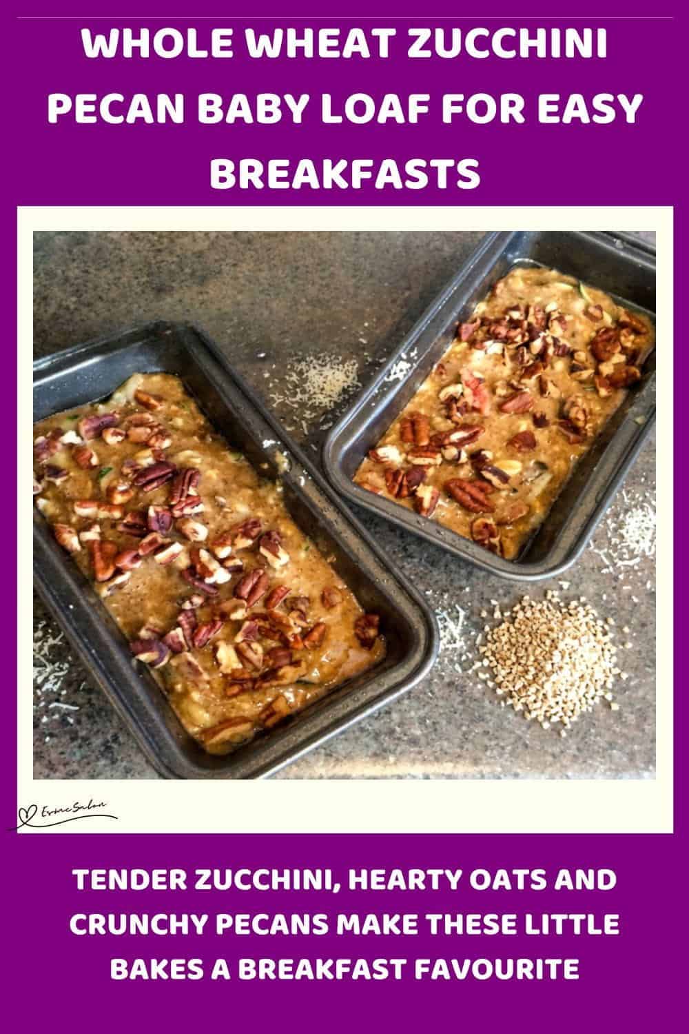 An image of a Whole Wheat Zucchini Pecan Baby Loaf