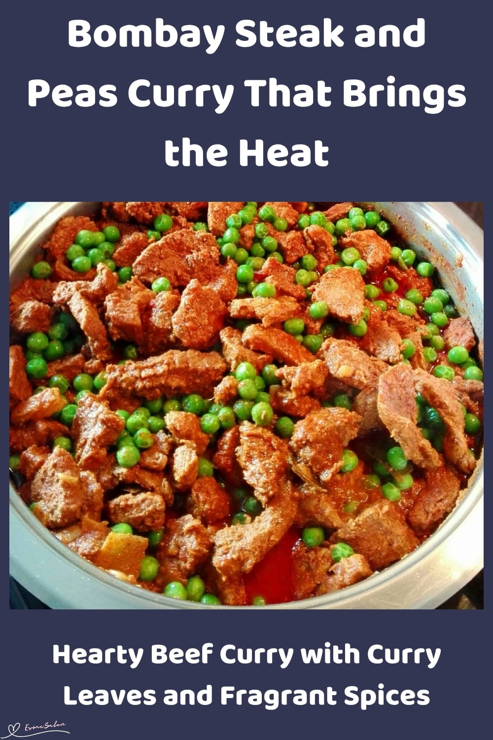 An image of a pot of rich, boldly spiced Beef and Peas Curry